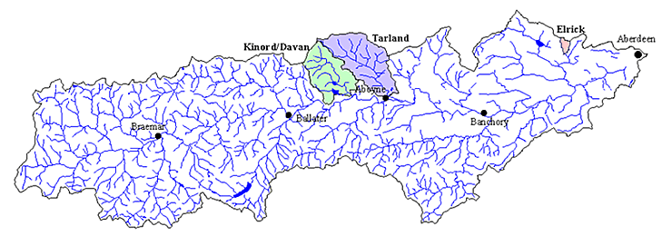 Illustration of the Dee Sub-catchment area