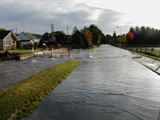 Flooding in Tarland village