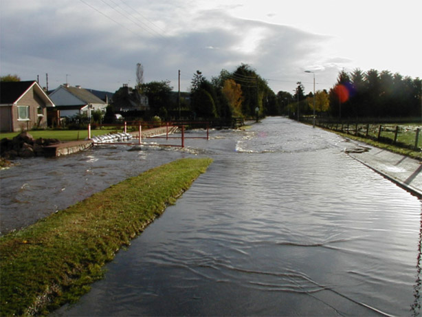 Flooding in Tarland village 